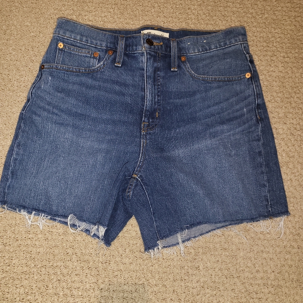Madewell Cutoff High Rise Denim HIGH RISE Shorts Size 28 EUC - Picture 2 of 11